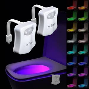 lot 8190 image: Toilet Light Motion Sensor 16 Colors Changing (2 Pack)