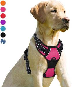 lot 8197 image: BARKBAY No Pull Dog Harness, Reflective, Large Dogs, Pink, Small