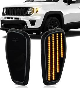 lot 8204 image: D-Lumina LED Side Marker Lights for 2015-2023 Jeep Renegade.