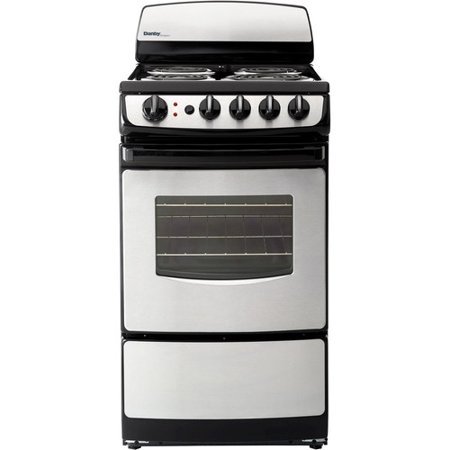 lot 2213 image: DER201BSS 20 Electric Range With 2.4 Cu. Ft. Oven Capacity  One 8 Coil  Three 6 Coil Elements  Push and Turn Safety Knobs  Adjustable Legs  2 Oven Racks and