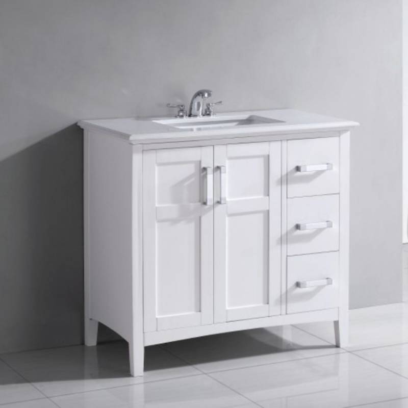 lot 2226 image: Meuble-lavabo Winston 36 po avec dessus en marbre