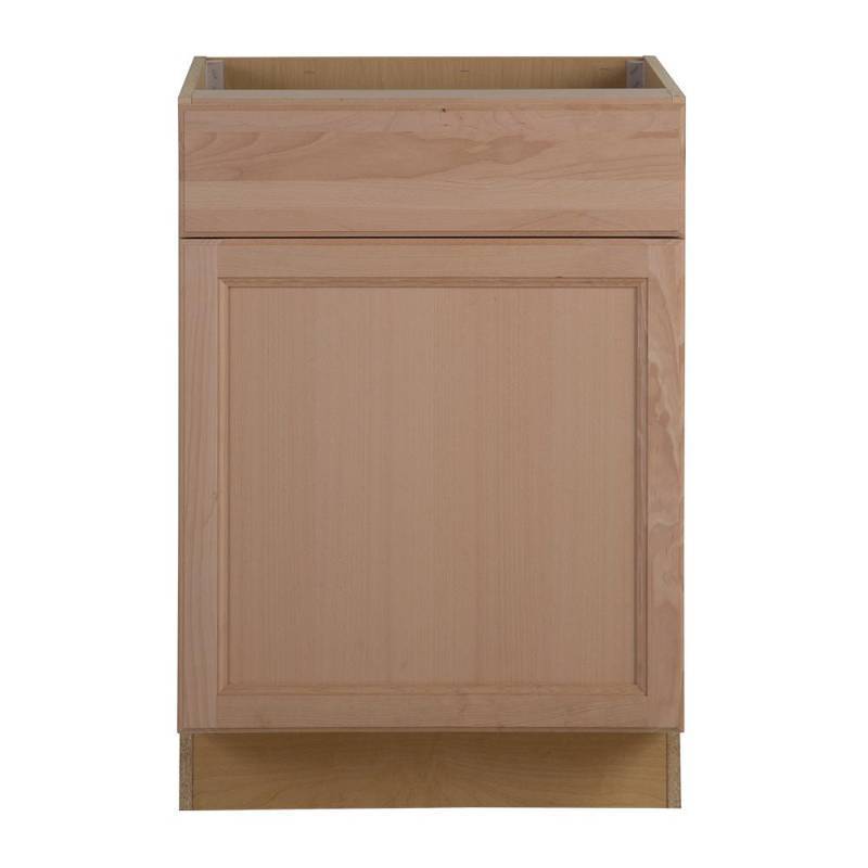 lot 2228 image: Assembled 24 in. x 34.5 in. x 24.63 in. Easthaven Base Cabinet with Drawer in Unfinished German Beech