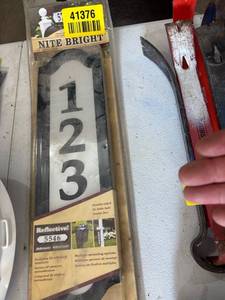 lot 41376 image: Nite Bright Reflective House Numbers Kit