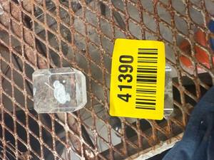 lot 41390 image: Clear Calcite Crystal Specimen with Label