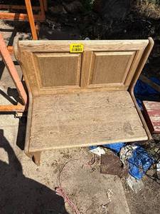 lot 41491 image: Vintage Oak Church Pew