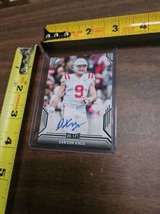 lot 32 image: 2019 Leaf Draft Dawson Knox Autographed Rookie Card