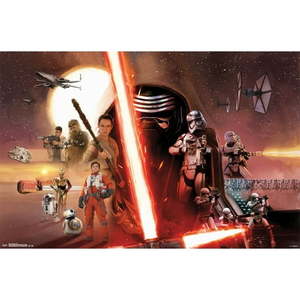 lot 66 image: Trends International Star Wars The Force Awakens Group Wall Poster 22.375  x 34