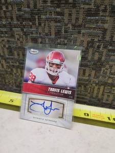 lot 91 image: Travis Lewis Oklahoma Signed SAGE Football Card