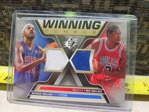 lot 92 image: 2006-07 SPx Basketball Wallace Combo Game Used Card