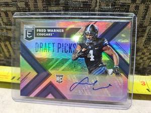 lot 94 image: 2018 Fred Warner Elite Draft Picks Autographed Rookie Card