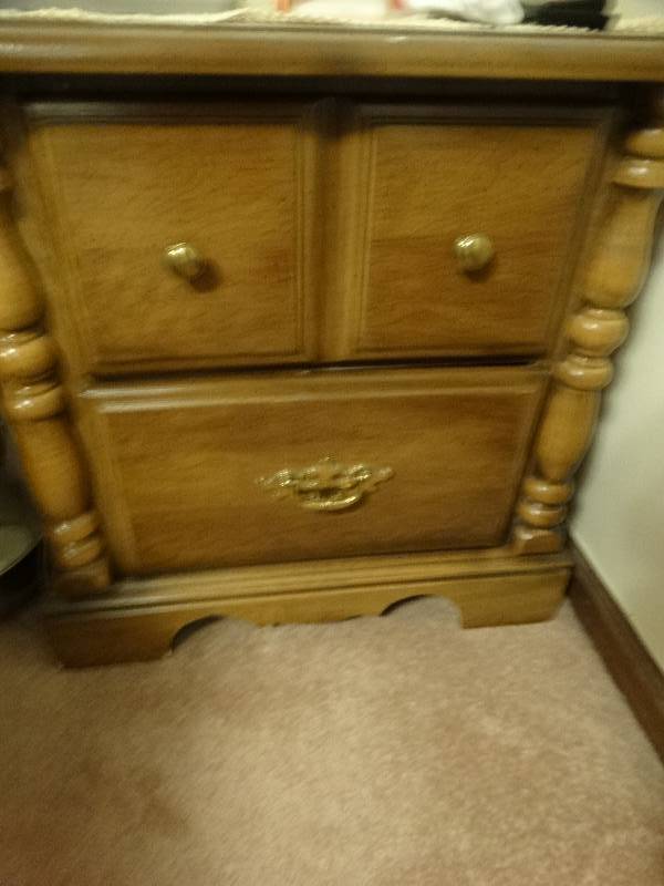 lot 8066 image: Wooden night stand, contents not included.