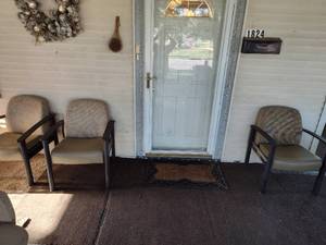 lot 227 image: (3) Heavey porch chairs.
