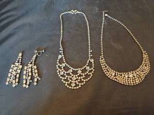 lot 470 image: (2) Necklaces and Pair of Earrings.