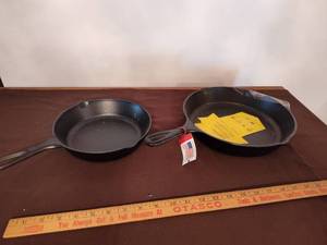 lot 363 image: (2) Cast Iron Lodge Pans.