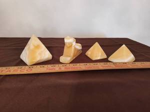 lot 371 image: Stone Cat and Pyramids.