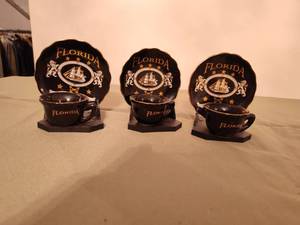 lot 821 image: (3) Florida Tea Sets.