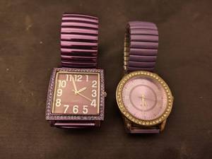 lot 720 image: (2) Purple Quartz Watches.