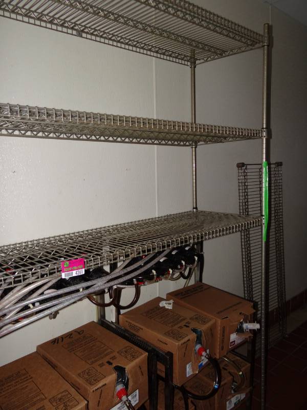 lot 4261 image: 3 Tier Metro Rack and Bag In Box System