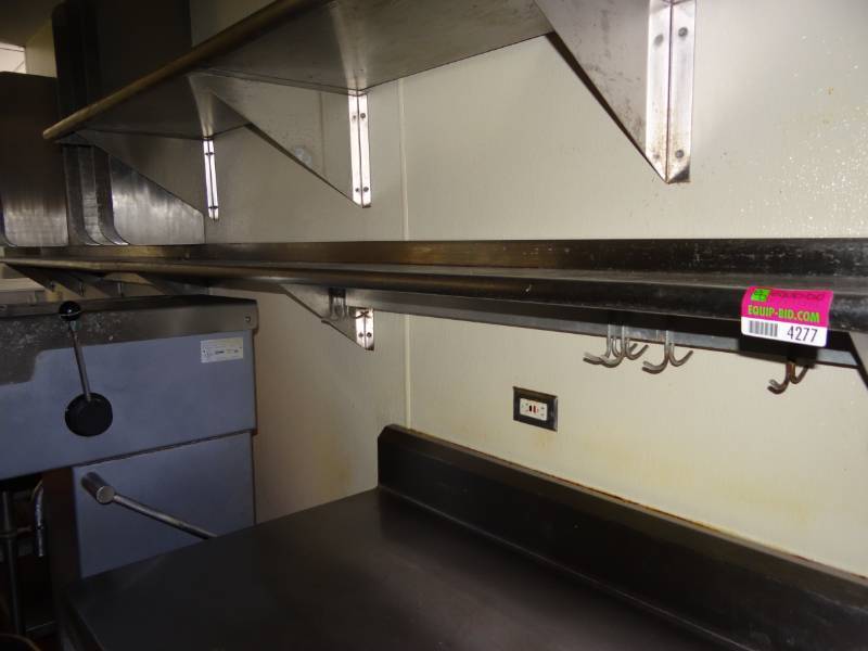 lot 4277 image: Stainless Steel Wall Mount Shelf