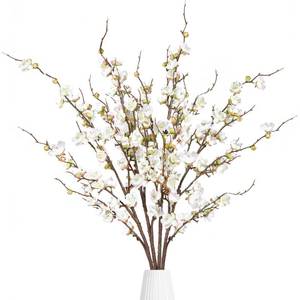 lot 1698 image: Sggvecsy Artificial Plum Blossom Flowers 4 Pcs Faux Cherry Blossom Stems Faux Silk Plum Blossom Branches 36.2 Fake Flowers Long Stems for Vase Arrangements Home Wedding Table Decor (White) - Retail $24