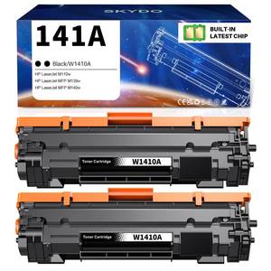 lot 1709 image: A 141A Toner Cartridge 2 Black (with chip) Compatible 141 A Toner Replacement for HP 141A W1410A 141X W1410X Black Toner Cartridge to Use with Laserjet Pro M110w MFP M140w M139(2 Black) - Retail $58