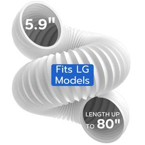 lot 1710 image: Cestluck Flexible AC Exhaust Hose, 5.9 Diameter Counterclockwise AC Hose, Length to 80, Portable Air Conditioner Vent Hose Compatible with Delonghi & LG Air Conditioner Parts - Retail $23