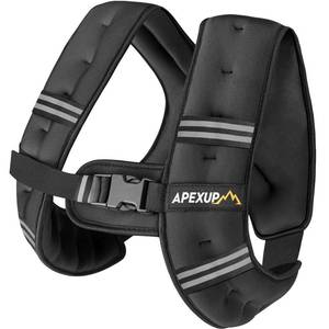 lot 1713 image: APEXUP 10lbs Weighted Vest Men Women, Weight Vest for Women Workout Equipment for Strength Training Running (Black) - Retail $35