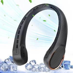 lot 2004 image: ASNUG Neck Fan, Bladeless Neck Fan, 4000 mAh Rechargeable Personal Fan, 360° Hands Free Wearable Fan, 3 Speeds Adjustable,Faster Cooling, Ultra Quiet, Suitable for Home, Office, Travel, Sports - Retail $34