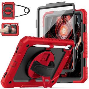 lot 2011 image: Cantis Case for iPad 11-inch (A16) 2025 iPad 10th Generation 2022 (10.9 inch) with Screen Protector, iPad 11th Case with 360 Degree Rotating StandShoulder StrapPencil Holder, Red - Retail $33
