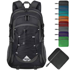 lot 2029 image: IGOLUMON Hiking Backpack 40L Packable Lightweight Camping Backpack Men Women Waterproof Hiking Daypack Outdoor Travel Daypack,Black - Retail $25