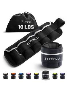 lot 2041 image: Adjustable Ankle Weights 1-5101520LBS Pair with Carry Bag - Breathable Fabrics, Reflective Trim - Strength Training Leg Wrist Arm Ankle Walking Weights Sets for Women Men Kids - Retail $36