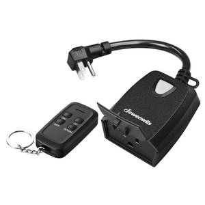 lot 2071 image: DEWENWILS Outdoor Dimmer for String Lights, Remote Dimmer Switch, Weatherproof Dimmer Plug, 100FT Range, Compatible with Dimmable LEDTungsten Bulbs, FCC Certified - Retail $20
