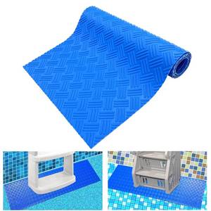 lot 2087 image: SKARUMMER Swimming Pool Ladder Mat - Protective Pool Ladder Pad Step Mat with Non-Slip Texture, Blue Medium Blue Medium Pool Step Mat, Pool Liner Protection Mat (9 X 36 inch) - Retail $10