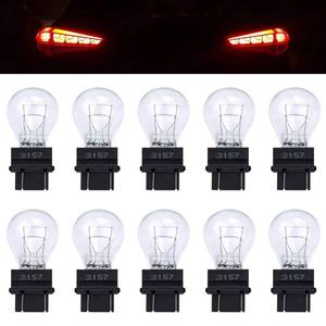 lot 2121 image: ecocstm 10 PCS 3157 Tail Light Bulb, Miniature Brake Light Bulb, Waterproof Turn Signal Bulb, Automotive Side Marker Tail Light Replacement for Truck SUV Car (White) - Retail $8