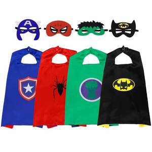 lot 2128 image: InPoTo Superhero Capes for Kids,Heroes Capes and Masks Fit for 4-12years old boy and girls Dress Up - Retail $15