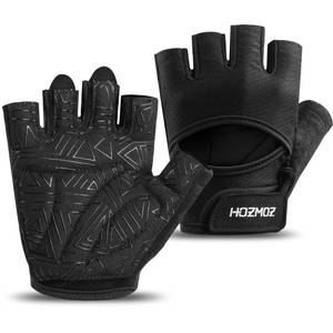 lot 2137 image: HOZMOZ Ventilated Weight Lifting Gloves, Thick Padded Gym Gloves for Women Men, Workout Gloves with Full Palm Protection & Grip & Shock Absorption Fitness Training Exercise Gloves - Retail $10