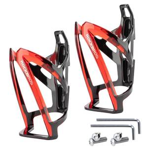 lot 2141 image: ROCKBROS Bike Water Bottle Holder Ultra-Light Bicycle Bottle Cages with Screws Tool, Universal Bike Cup Holder for Road MTB Mountain Bikes Cycling Accessories (2 Pack) - Retail $16