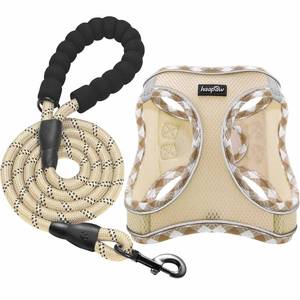 lot 2143 image: haapaw Dog Harness with Leash Set, No Pull Adjustable Reflective Step-in Puppy Harness with Thickened Padded Vest for Extra-SmallSmall Medium Dogs - Retail $14