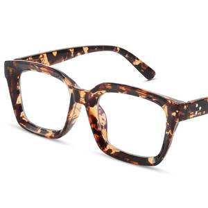 lot 2146 image: IBOANN Oversized Blue Light Glasses for Woman, Funky Fashion Glasses With Preppy Look, Reduce Screen Fatigue Computer Glasses - Retail $24