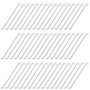 lot 2147 image: Blulu 50 Pcs 12 Peg Board Shelving Hooks with Attached Back Stainless Steel Pegboard Board Hook for Hanging Tool Home Garage Wall Mounted, Beige Plastic Back Panel, Suitable for Small Spaces - Retail $26