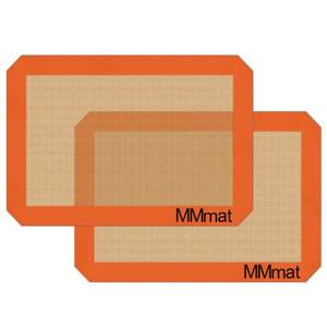 lot 2353 image: MMmat Silicone Baking Mats - Best German Silicone - Non Slip Silicone Baking Sheet, Non Stick Reusable Silicone Mats for Baking, Oven Liner, Counter Mat - 9x13 inch, Set of 2 - Retail $16