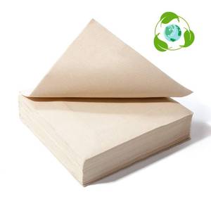 lot 2364 image: Recycled Post Consumer Napkins, Compostable Unbleached Eco Lunch Napkins, 50 PCS Disposable Dinner Napkin - Retail $8