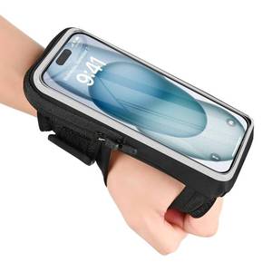 lot 2378 image: Phone Holder for Running, Wristband Frearm Band for iPhone Pro Max Plus SE (161514131211XXR) Galaxy S24S23S22S21, Waterproof Running Accessories with Adjustable Strap & Card Slot - Retail $14