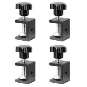 lot 2379 image: A 4pcs Heavy Duty C-Clamp, Wood Clamps, Metal Right Angle Clamps Universal Bracket for Welding Carpenter Building Household Mount (Black) - Retail $20