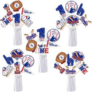 lot 2382 image: 30Pcs Baseball First Birthday Centerpiece Sticks, Rookie of the Year Table Toppers Decorations for Boys 1st Birthday Party, My Rookie Year Party Decor, Baseball Themed Party Decor - Retail $9