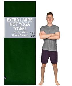 lot 2394 image: Tatago Hot Yoga Mat Towel Non Slip for Hot Yoga (72-84 inch Mats) Our Hot Yoga Towel Non Slip Silicone Dabs & Absorbent Microfiber Blend Gives You More Grip As You Drip (Ezmeraldo, XL - 84) - Retail $35