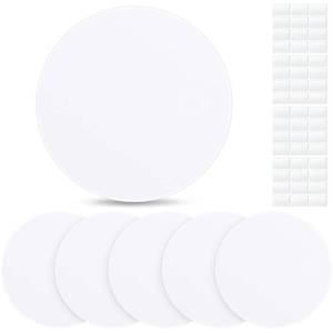 lot 2406 image: Sosation 6 Pcs Ceiling Cover Plate Wall Hole Cover Plastic Flat Blank Plate with 48 Pcs Double Faced Adhesive Tape for Ceilings or Wall(7 Inch) - Retail $10