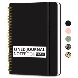 lot 2407 image: Lined Spiral Journal Notebook for Women & Men, 140 Pages, College Ruled Hardcover Notebook for Work & Note Taking, Journals for Writing, A5(6x8) - Black - Retail $8