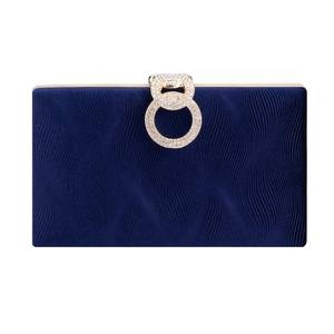 lot 2424 image: YYW Womens Evening Handbag Formal Clutch Purse for Bridal Wedding Party Small Elegant Pleated Clutch Bag with Chain (Navy blue) - Retail $20