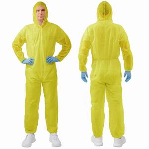 lot 2428 image: VVICOGARD Hazmat Suits,10 Colors Options Disposable Protective Coveralls, Paint Suit with Elastic Wrists Ankles and Hood - Retail $6